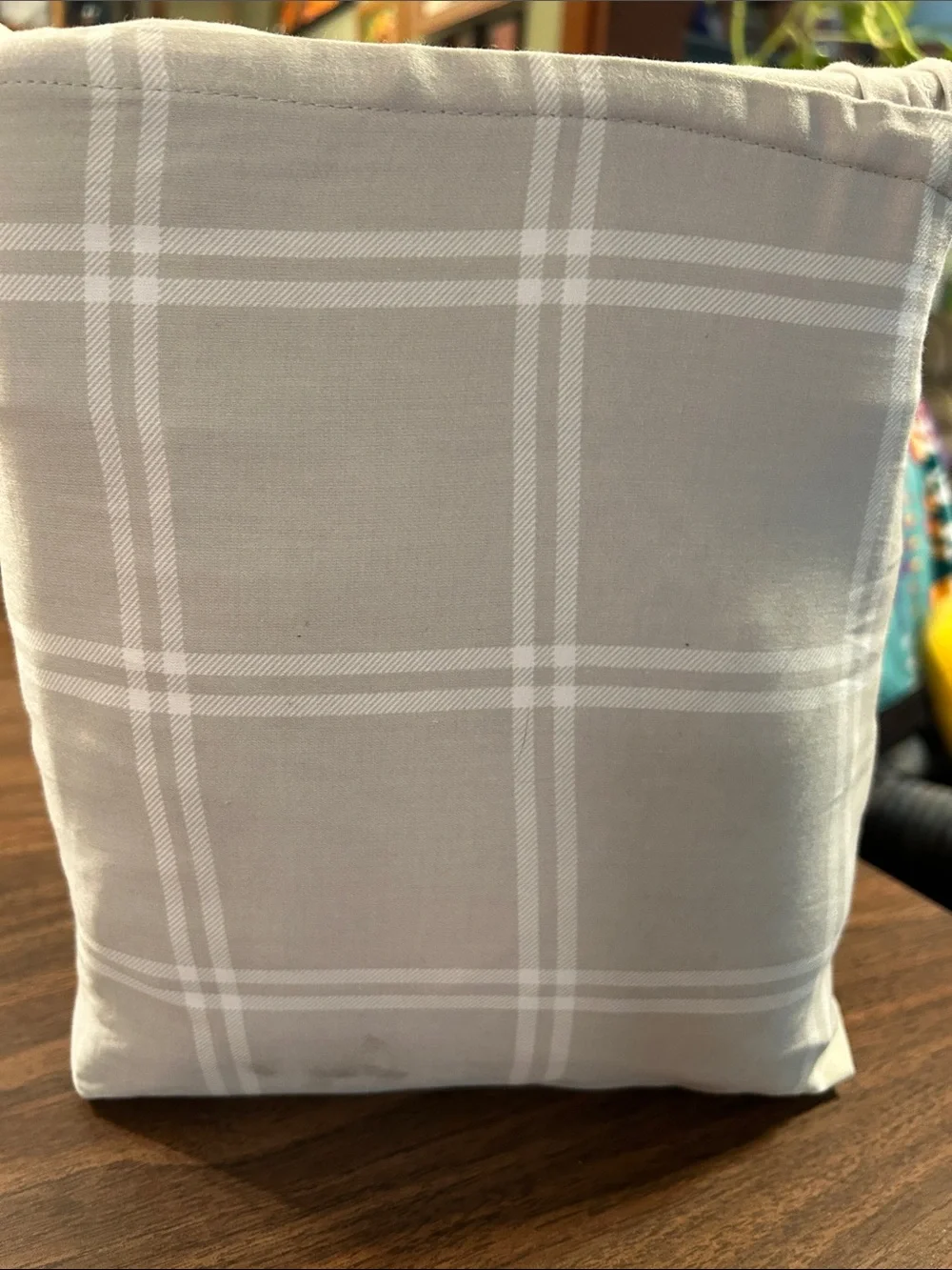 Threshold Light Gray Plaid Queen Sheet Set